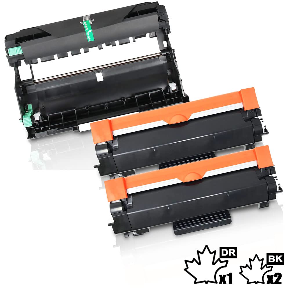 3PK-1 Inkfirst DR730 DR-730 Drum Unit + 2 TN760 TN-760 High Yield Toner Cartridges (CHIP Included) (2 Toner + 1 Drum) Compatible Replacement for Brother DCP-L2550DW HL-L2350DW HL-L2370DW HL-L2370DWXL