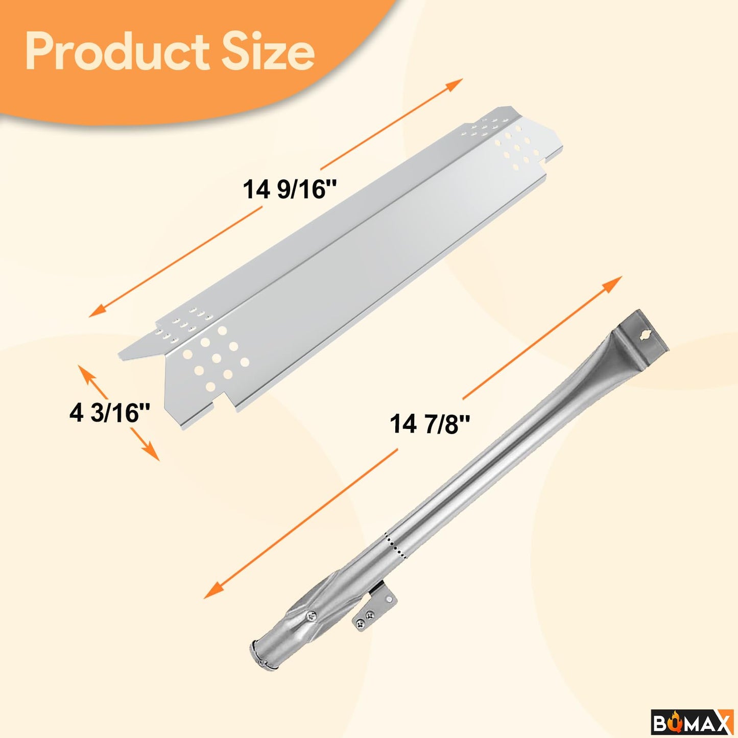 Barbecue Replacement Parts for Nexgrill Replacement Parts 4 Burner 720-0958A, 720-0830H, 720-0864, 720-0830D, BBQ Heat Plate Shields and Burner for Nexgrill BBQ Parts