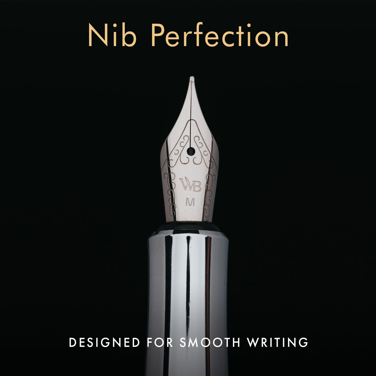 Wordsworth and Black Fountain Pen Mini EDC: Luxury Green Heavy Pocket Pen, Chrome Finish, Medium Nib, 6 Ink Cartridges, Ink Converter, Travel Refillable Writing Pen Gift Set, Men & Women