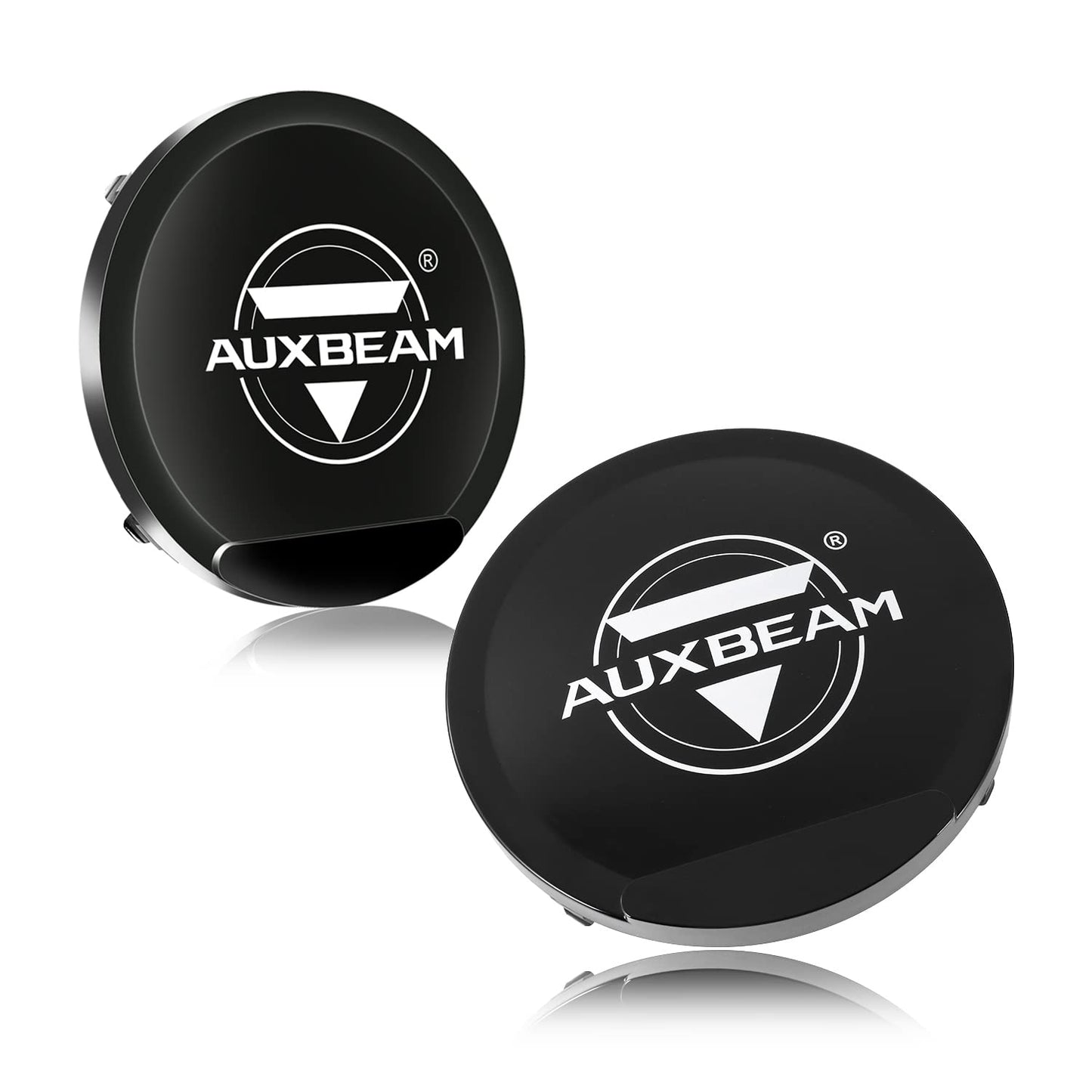 Round Offroad Light Covers, Auxbeam 7 Inch Black Lens Protective Cover with Logo Light Bar Protection Masks for 7" Round Driving Light Pods Bumper Work Light for Truck 4x4 Jeep Ford Car 1Pair/2Pcs