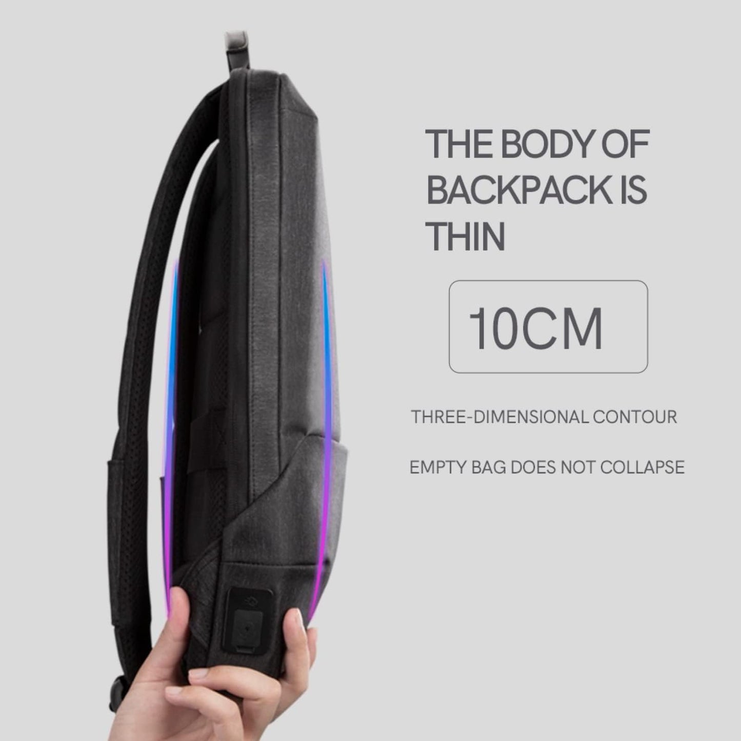 KINGSONS 15.6'' Laptop Bag Travel Backpack with USB Charging Port and Waterproof Design Unisex for Business and Casual Use