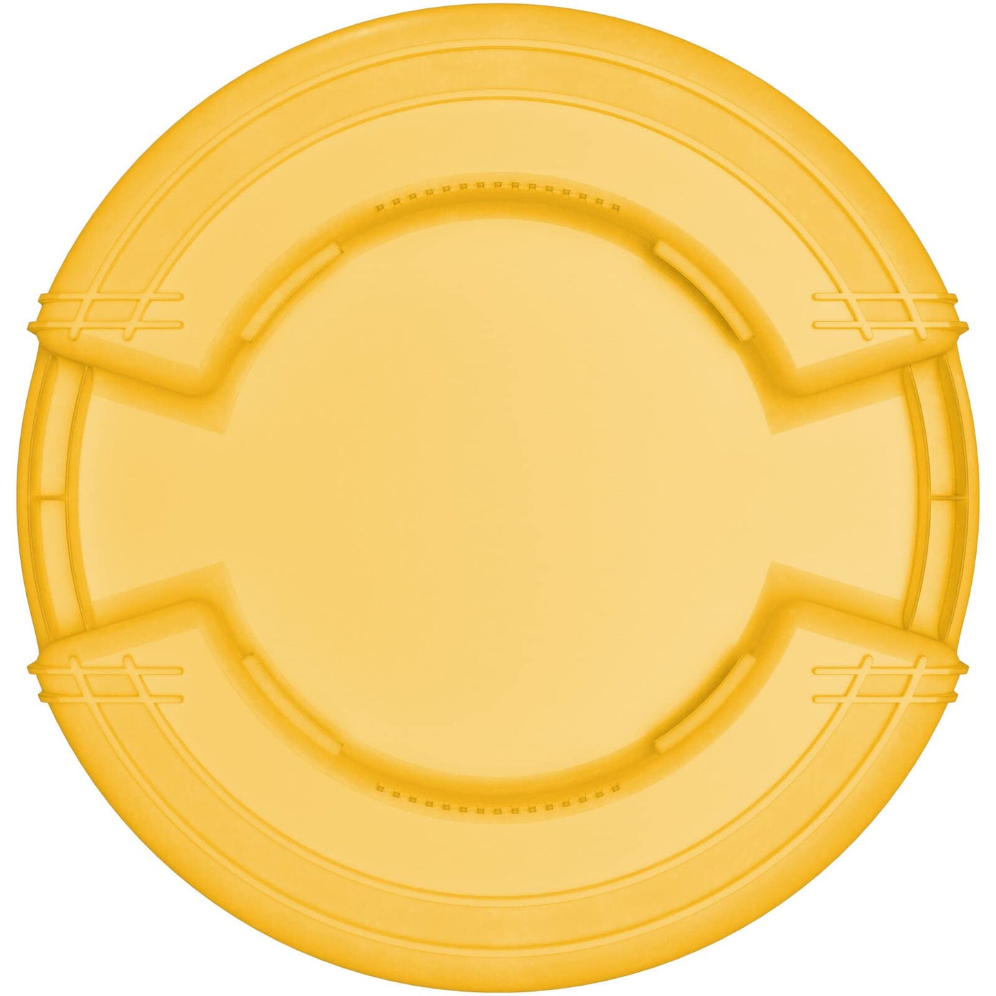 Sparta Bronco 20 Gallon Trash Can, Thick Polyethylene Bin, NSF Certified Waste Container with Top Handles, Bottom Handholds, Reinforced Base and Stackable, LLDPE, 20 Gallon, Yellow