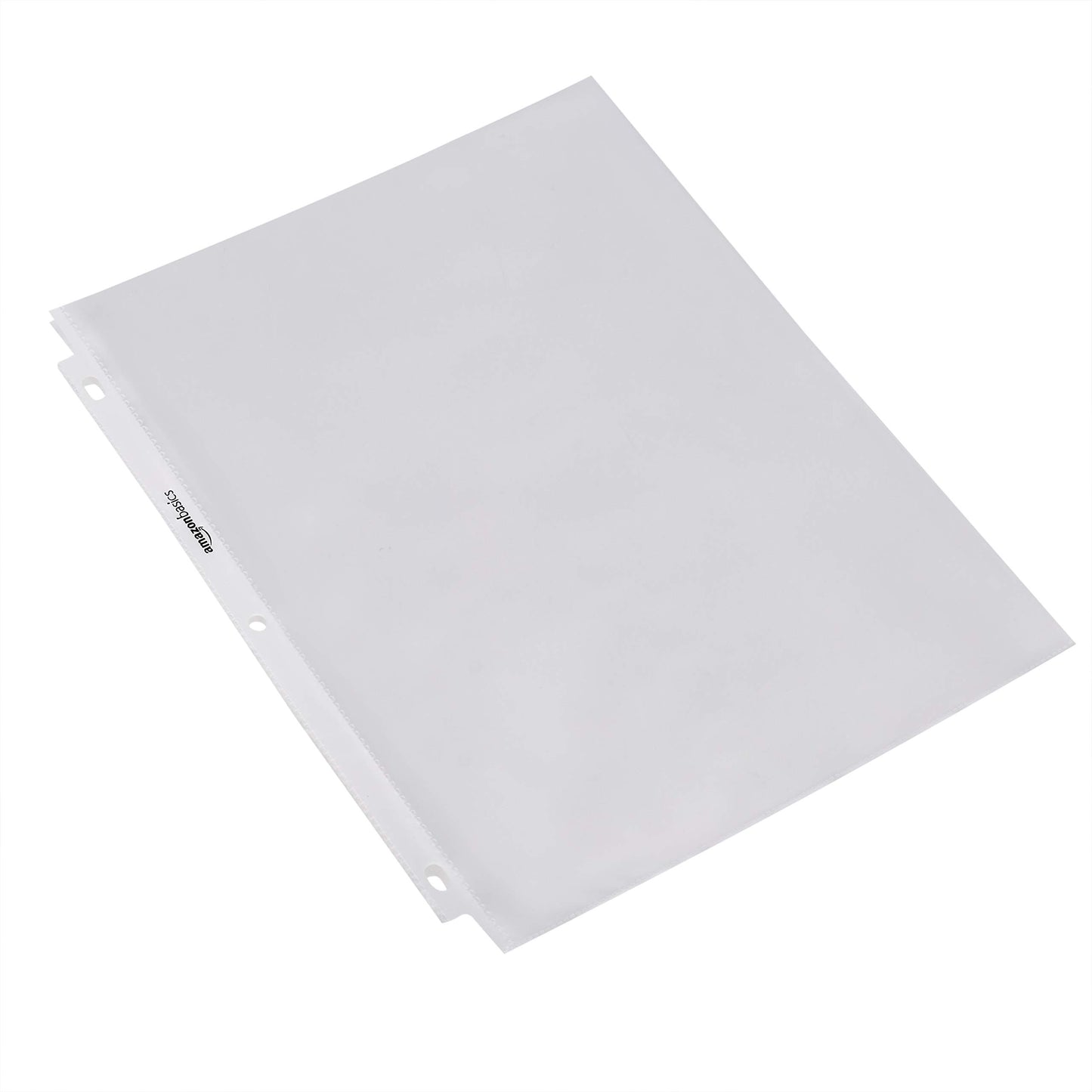 Amazon Basics Sheet Protector -Polypropylene- Heavy Duty, Non-Glare, 500-Pack, Clear