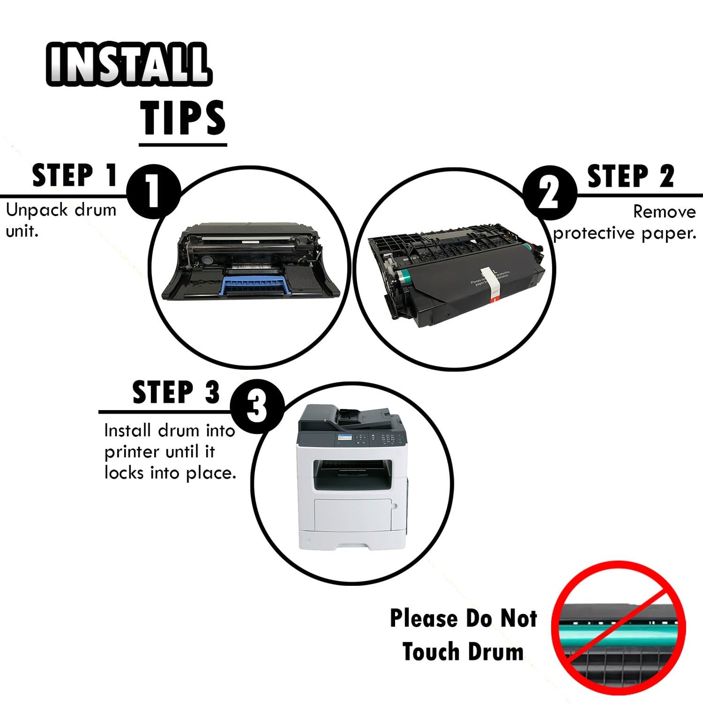 Inkfirst Compatible Drum Unit MX310 MS310 50F0Z00 Replacement for Lexmark MX310 MS310 MS310d MS310dn MS410d MS415dn MS510dn MS610de MX310dn MX317dn MX410de MX510de MX511de MX517de MX610de MX617de
