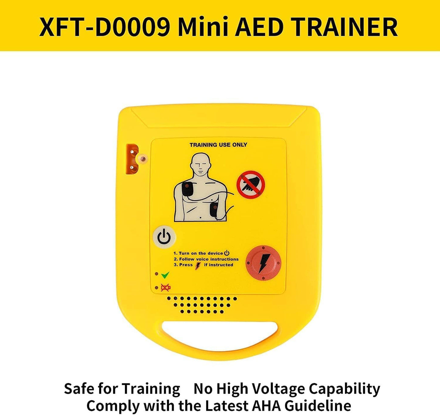 5 Packs Mini AED Trainer, XFT AED Training Device English Language Voice Prompts First Aid Train Machine for Automated External Defibrillator Trainee Student Gift Idea XFT-D0009