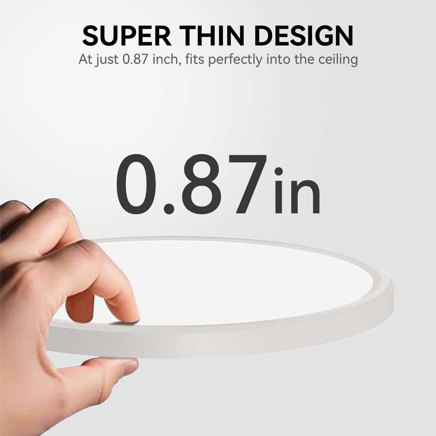 Two Pack 28W 3200lm LED Flush Mount Ceiling Light, Super Slim 12 inch LED Ceiling Light, 5000K LED Ceiling Light for Bedroom, living room, Dining room (Two Pack, White)