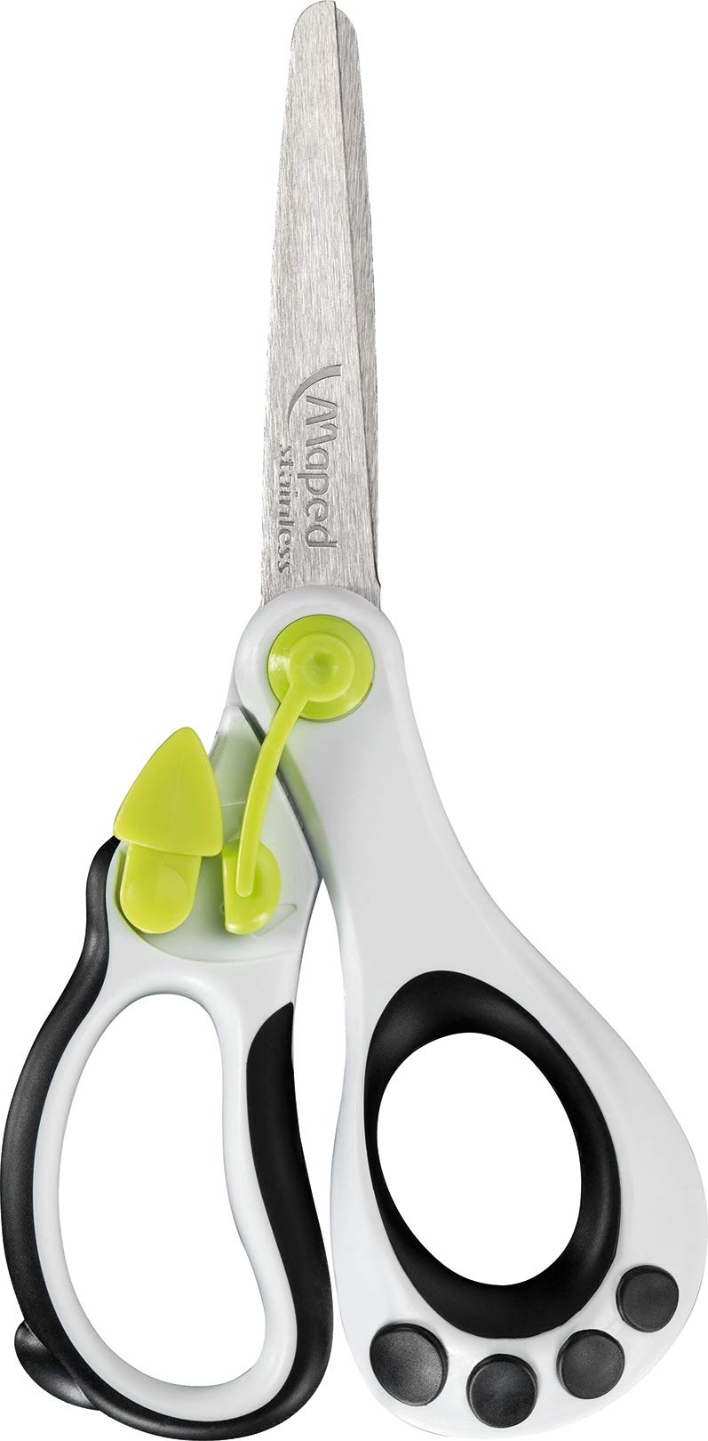 Maped Koopy Spring Scissors, 13cm, Black and White, Pack of 20 (137910)