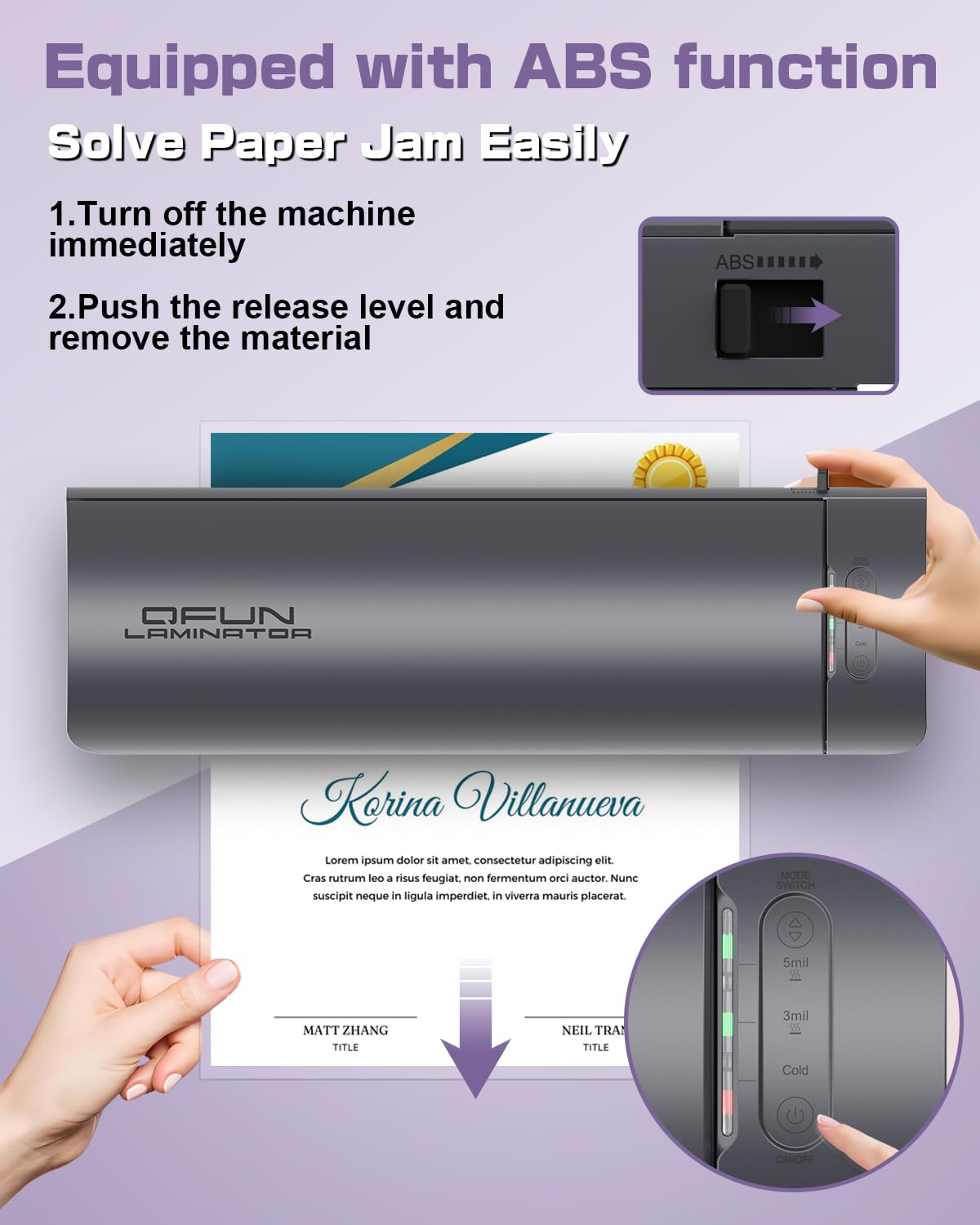 Laminator Machine with 30 Laminating Sheets, A3/A4/A5/A6 Laminating Machine 60s Warm-Up for Teacher Personal, 9 in 1 Cold Thermal Laminator No Jam, 13 Inch Laminate Machine for Home School Use