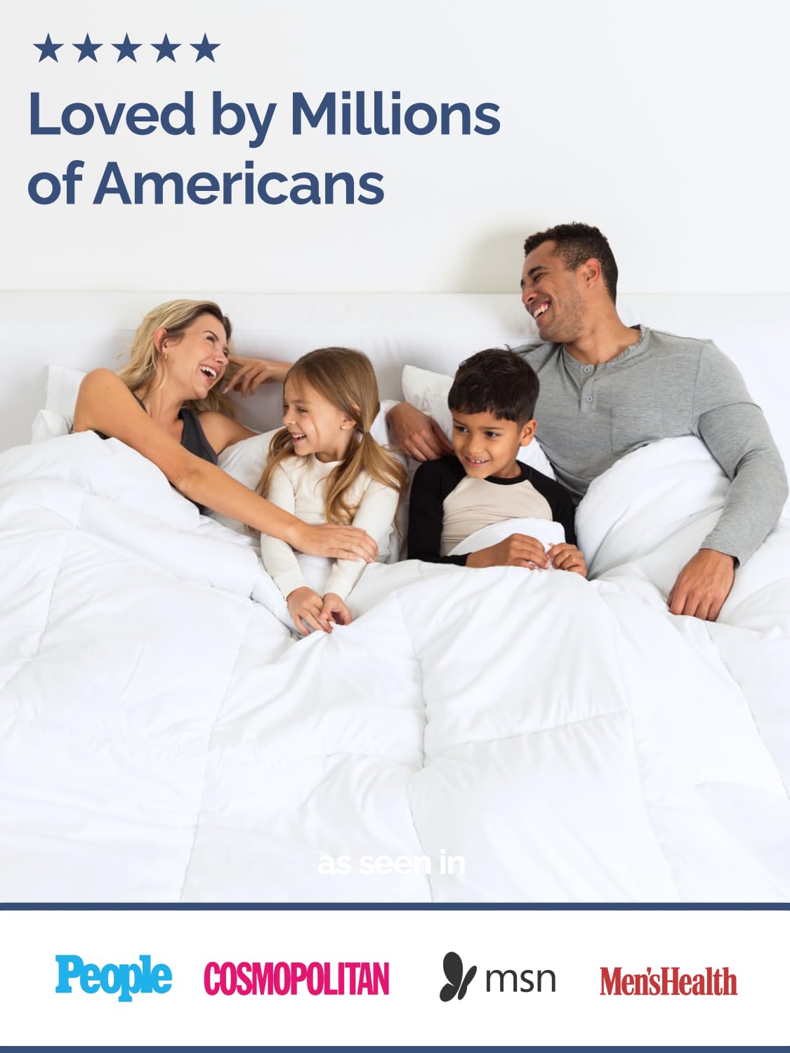 King Comforter Duvet Insert, White - Lightweight All-Season Down-Alternative Microfiber Comforter, 88x88 in (223cm), Box-Stitched with Corner Tabs, Soft Breathable Cooling Bedding, Comforter Only