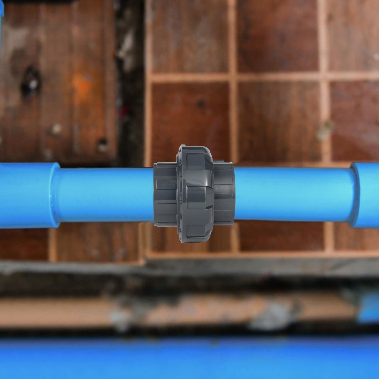 Wacjak 1-1/2 Inch PVC Union Fitting 4-Pack, Heavy Duty Schedule 80 Pipe Connector, Weatherproof Slip Joint for Irrigation & Pool Maintenance
