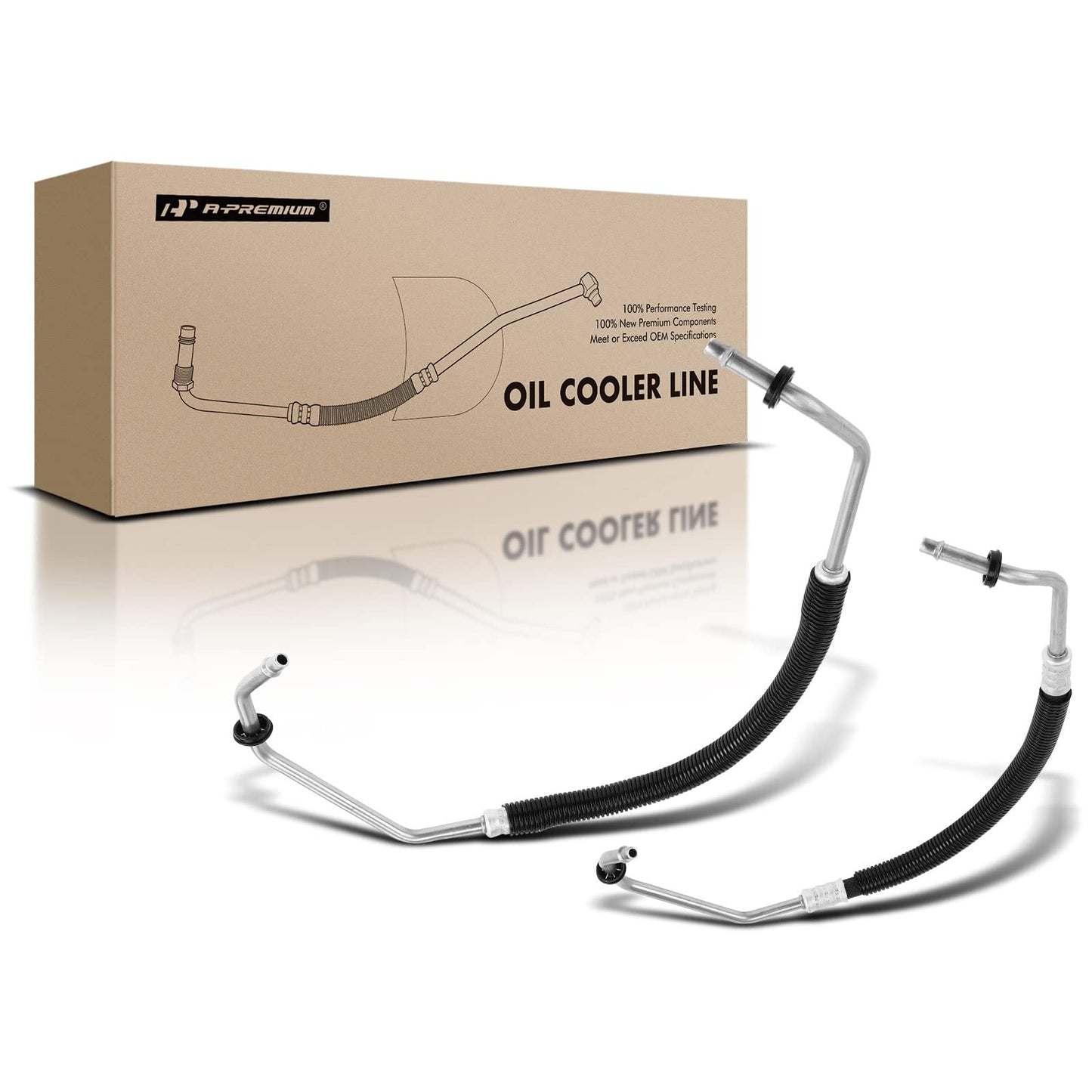 A-Premium Automatic Transmission Oil Cooler Line Hose Assembly Compatible with Dodge Grand Caravan 2008-2019 Chrysler Town & Country 2008-2016 Ram C/V