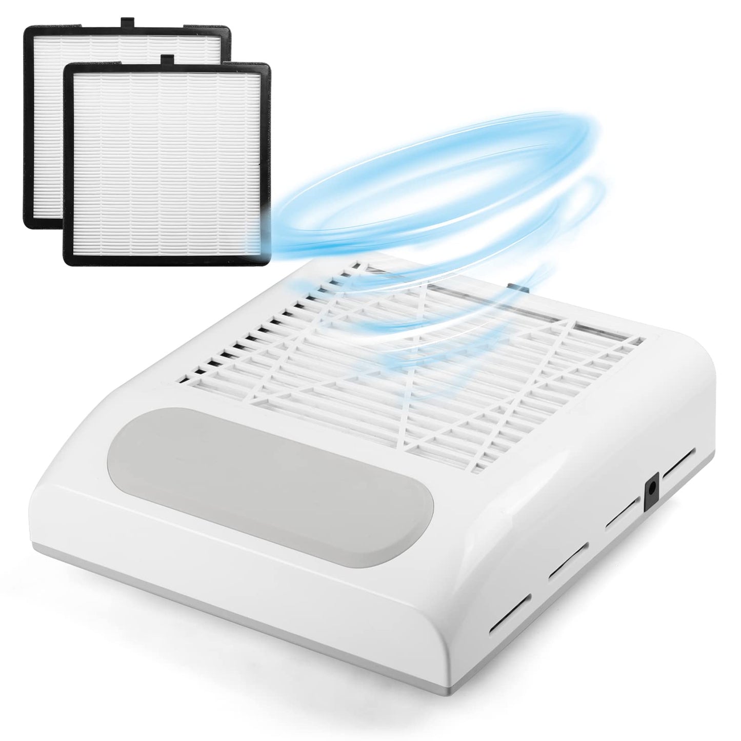 Biutee Nail Dust Collector with 2 Reusable Filter, 80W Electric Nail Vacuum Cleaner Dust Fan Suction Machine for Manicure Acrylic Gel Nails Polishing, Low Noise, Salon Home