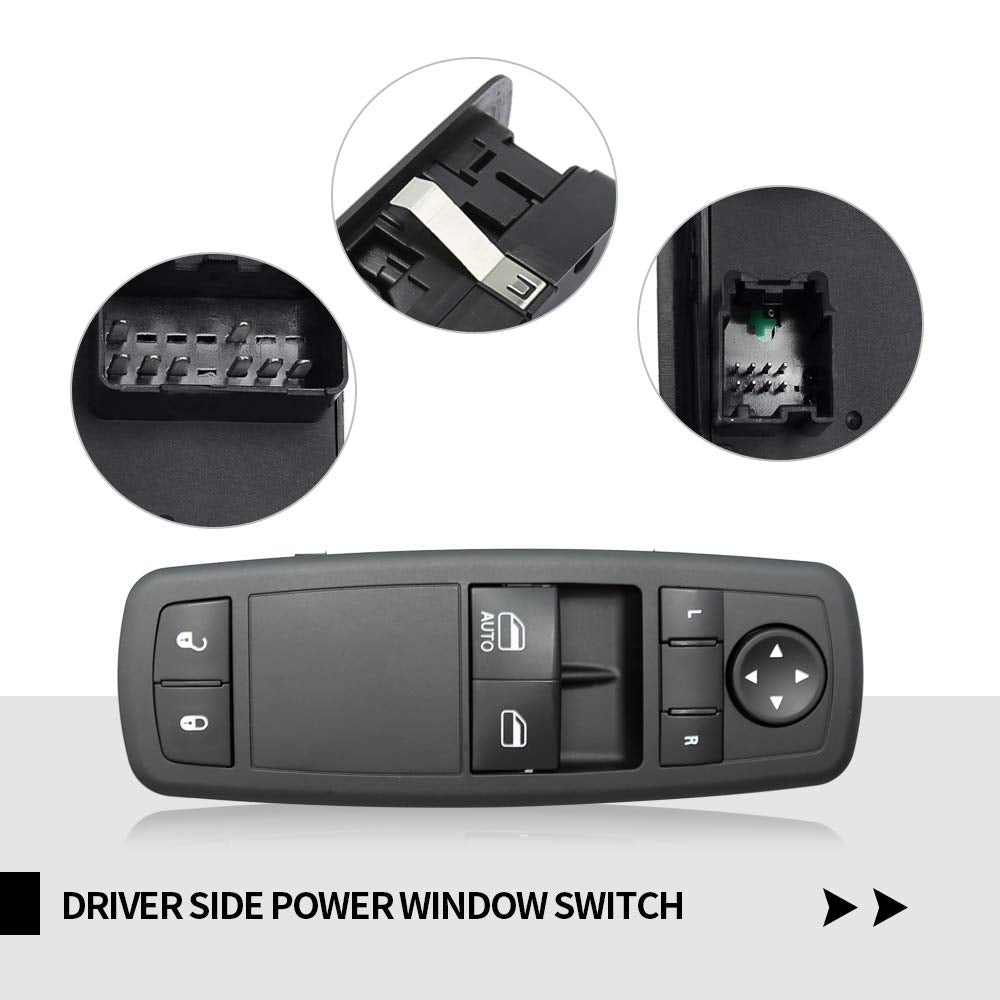 Anxingo Driver Side Power Window Switch 04602627AG 4602627AG 68110870AA 68110870AB Replacement for Dodge Grand Caravan Chrysler Town & Country