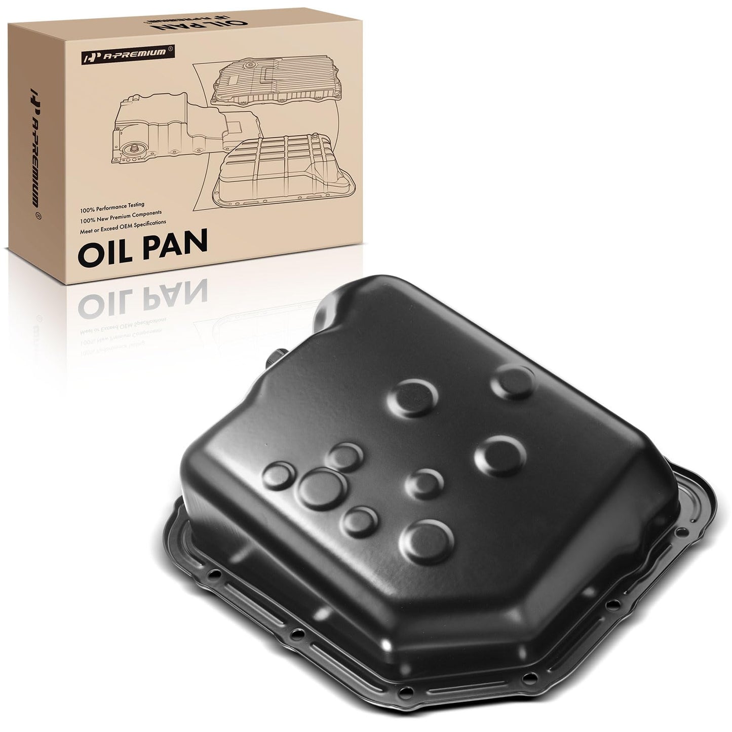 A-Premium Transmission Oil Pan with Drain Plug Compatible with Hyundai Accent 2000-2010, Dodge Attitude 2006-2008, Verna 2004-2005, Kia Rio 2006-2011, Rio5 2006-2011, 1.4L 1.6L