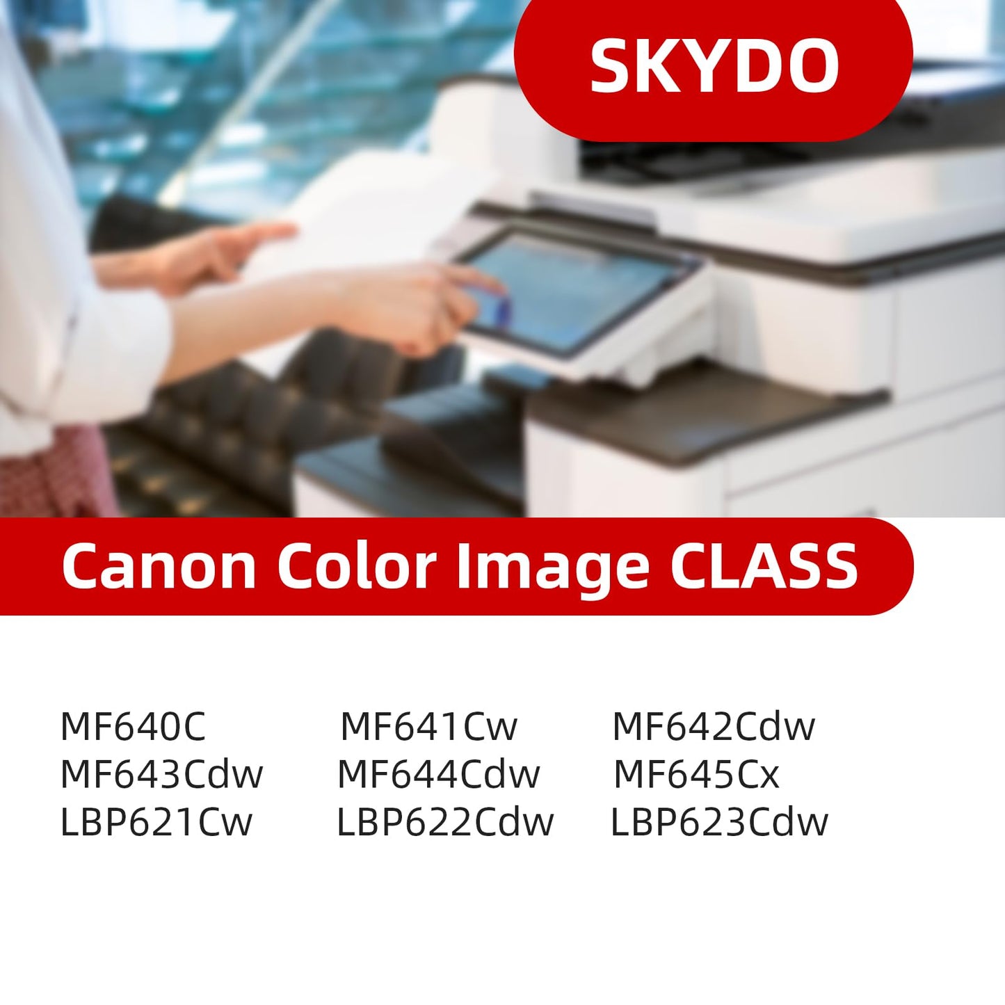 054H Toner Cartridge Replacement for Canon 054H 054 H CRG-054 Work with Canon MF642Cdw Toner Cartridges, Color imageCLASS MF644Cdw LBP622Cdw MF641Cdw Laser Printer Toner (4 Pack)