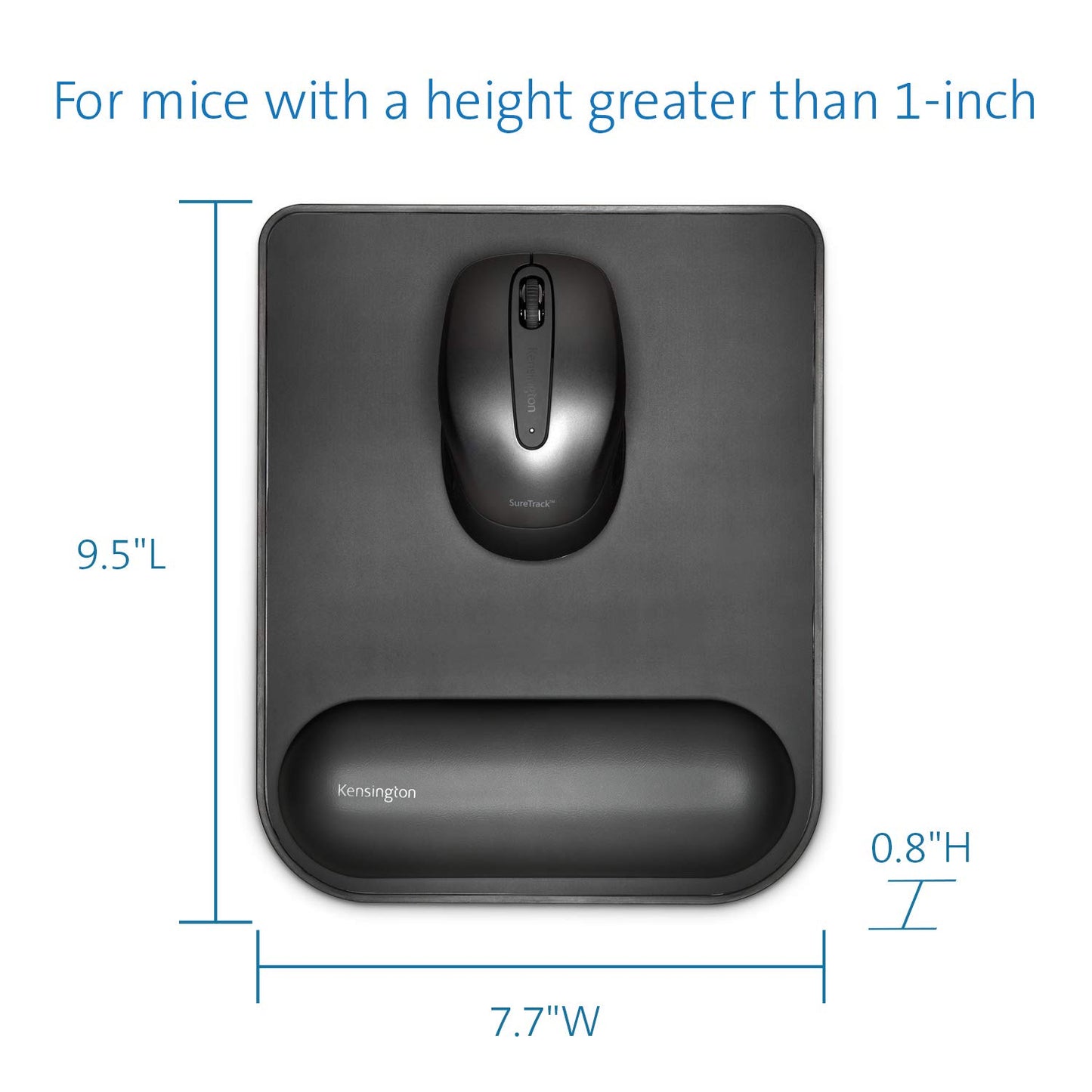 Kensington Ergonomic Mouse Pad (K55888WW), Black, Medium