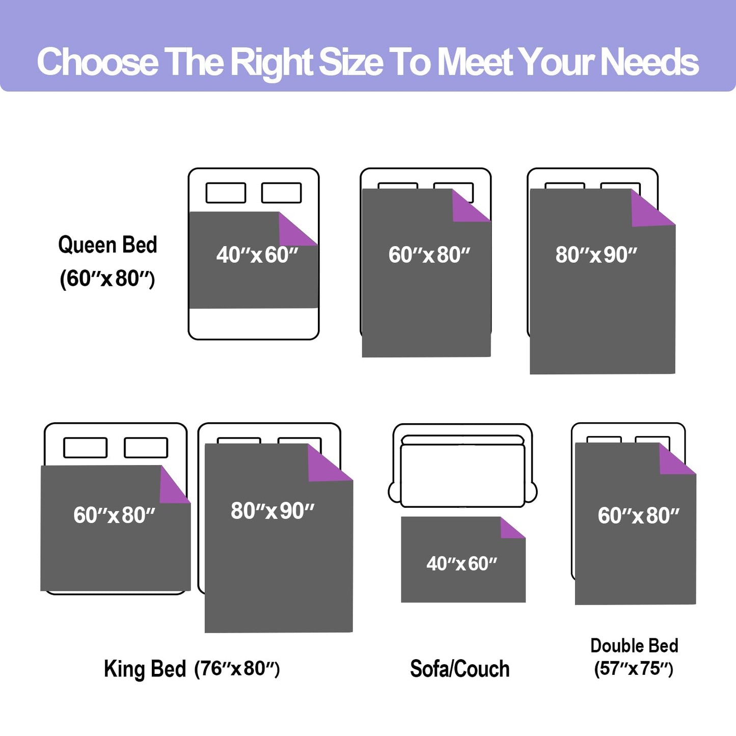 Jasnisy Waterproof Blanket for Sofa 60 * 40inch, Grey Pet Dogs Blanket Leakproof Stain-Proof Protector Cover for Couch Furniture Bed (Dark Grey&Light Grey)