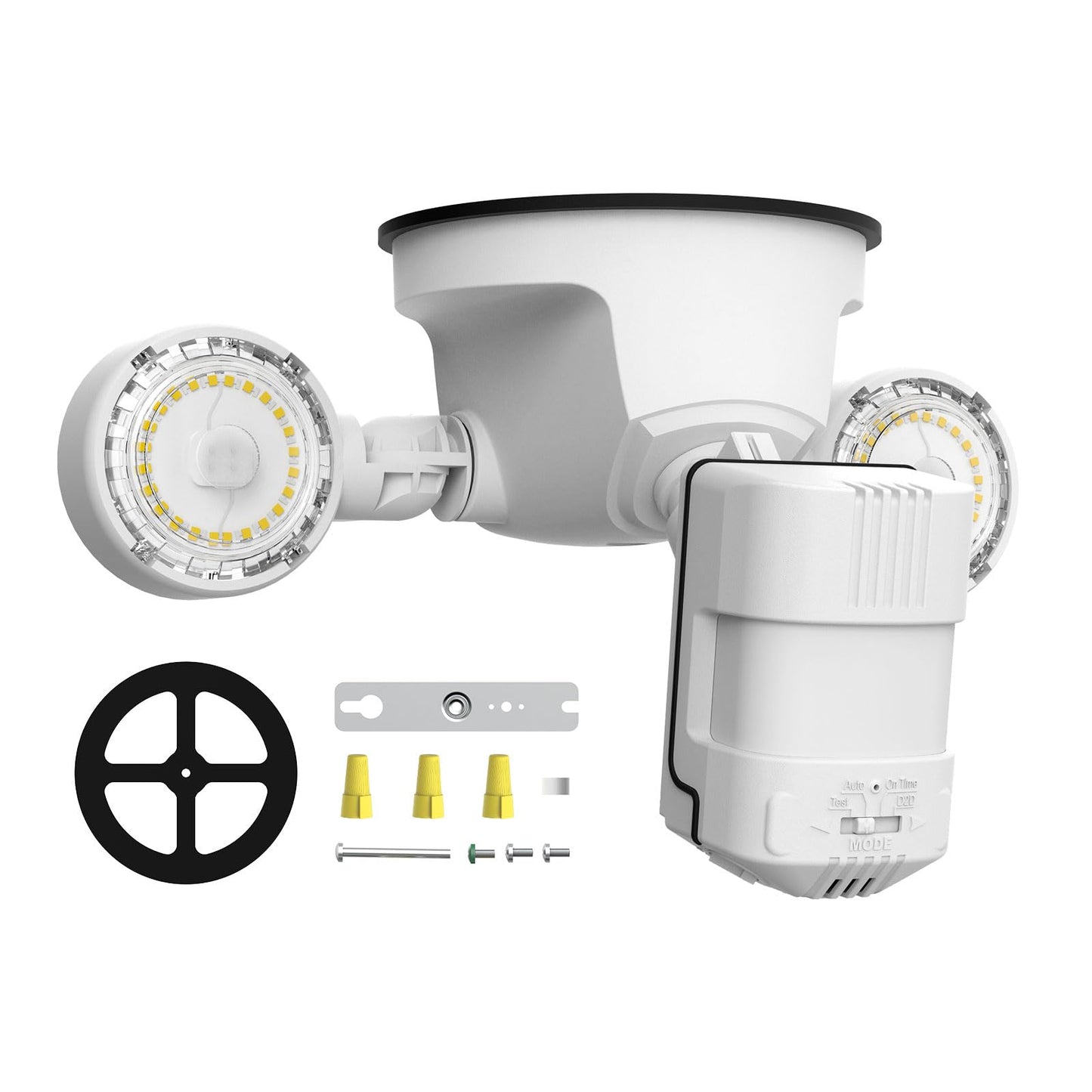 SANSI LED Security Lights Motion Sensor Light Outdoor, Dusk to Dawn Flood Light Outdoor, 15W 2000lm 5000K Motion Light, IP65 Waterproof Motion Sensor Flood Light Exterior Light, White