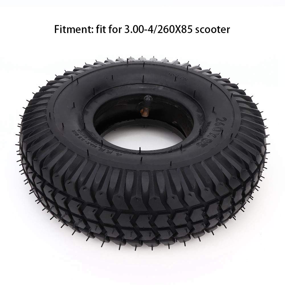 3.00 4 Tire Inner Tube, Wear Resistant Rubber Tier Wheelchair Mobility Scooter Tires 260X85 Tire and Inner Tube for Scooter Wheelchair