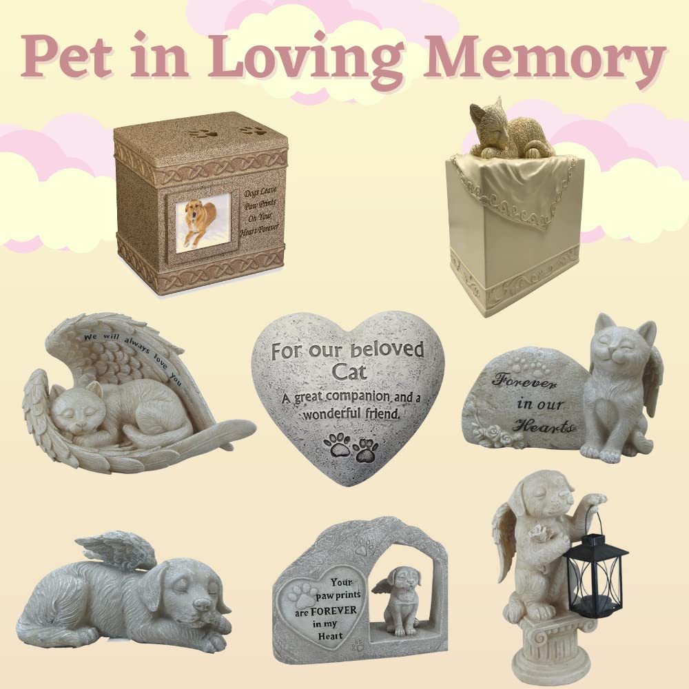 Comfy Hour Loving Memory Collection 4" Cat Peacefully Sleeping in Angel Wing Figurine Pet Statue - in Memory of My Best Friend Bereavement, Polyresin