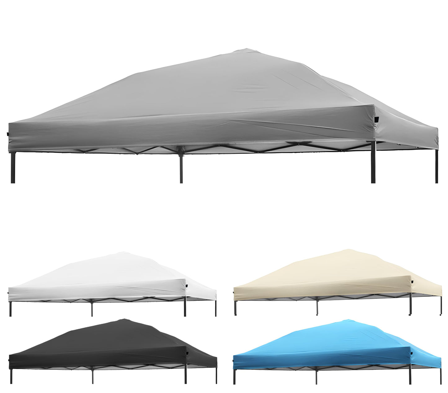 NINAT Canopy Replacement Top Tent Top Cover for 10x10ft Pop Up Paty/Tent (Vertical Leg) Instant Canopy Cover Grey 1pcs Only