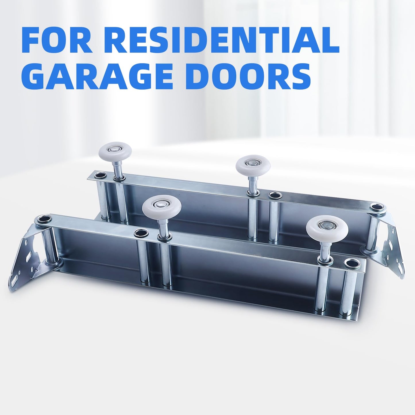 Patioer Garage Door Quick Turn Top Fixture Brackets, Includes Rollers and Screws, Essential Garage Door Parts and Hardware, Set of 2