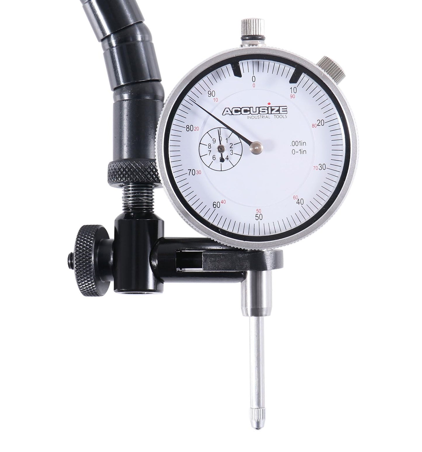 Accusize Industrial Tools Premium Automotive Products - Disc and Rotor/Ball Joint Gage, 1'' x 0.001'' Indicator plus a Flexible Stem Holder, 0510-0916