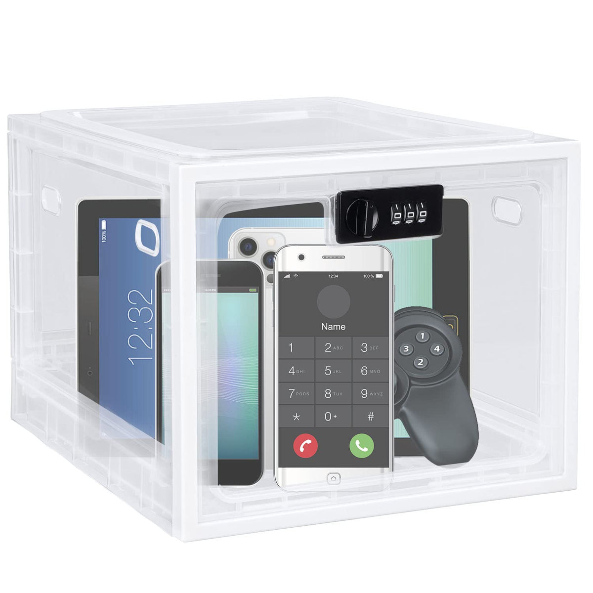 Medicine Lock Box, Medication Lockable Container for Refrigerator Food Safe Locking Box Tablet Phone Locked Box for Kitchen Home School and Office Safety