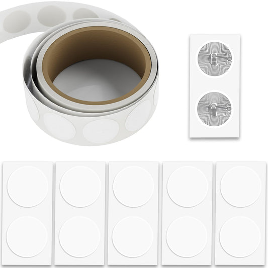 100 Pack TimesKey NTAG213 NFC Stickers NFC Tags 25mm White Blank NFC Circular Sticker Writable and Programmable,144 Bytes Memory,Compatible with NFC Enabled Devices, Round