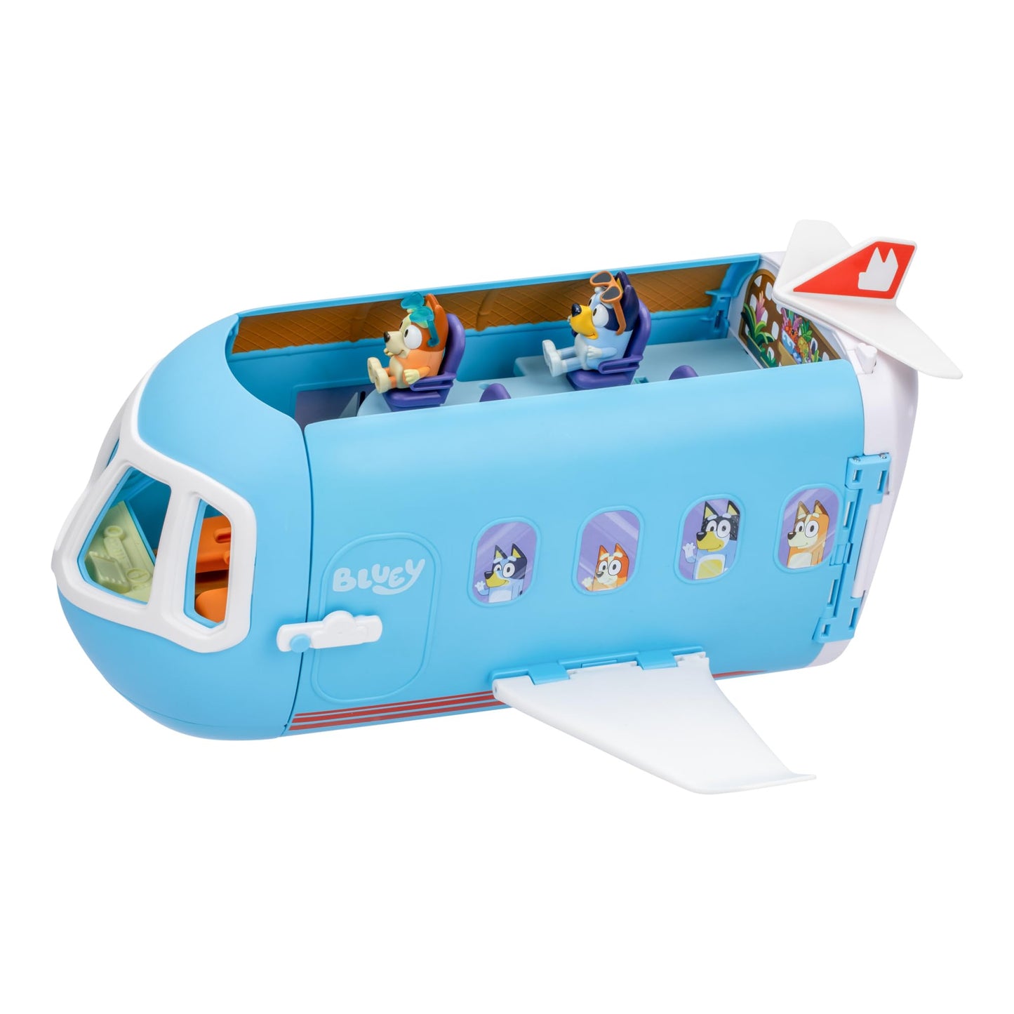 Bluey 3-in-1 Transforming Plane Playset, Transforms from A Plane to A Resort and a Boat! Over 25 Sounds and Phrases