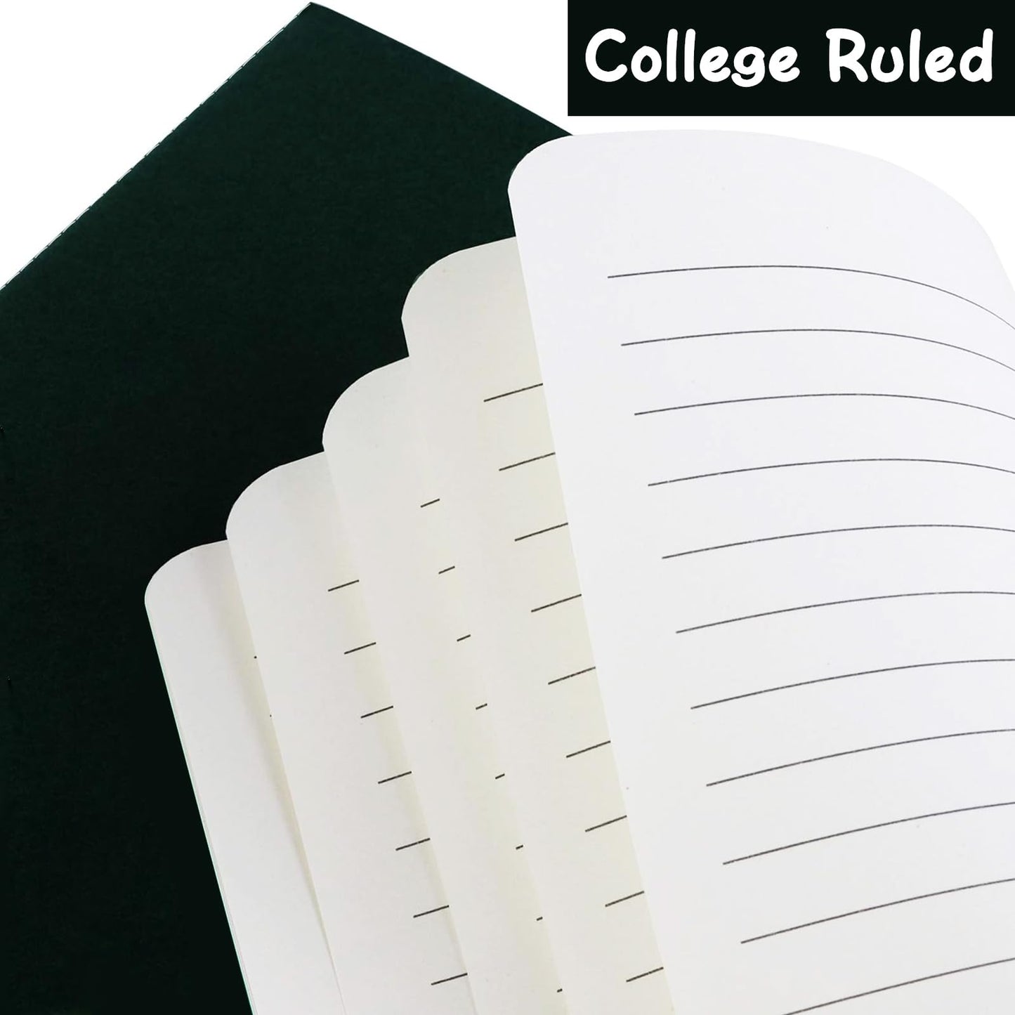 60 Pcs A6 Pocket Notebooks Bulk, 3.5 x 5.5 Inch Mini Lined Notepads, Black Small Journals for Students, Travellers, School and Office Supplies, 20 Sheets/40 Pages