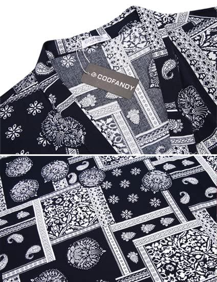 COOFANDY Men's Lightweight Kimono Robe Japanese Bathrobes Open Front Long Cardigan Cloak with Belt