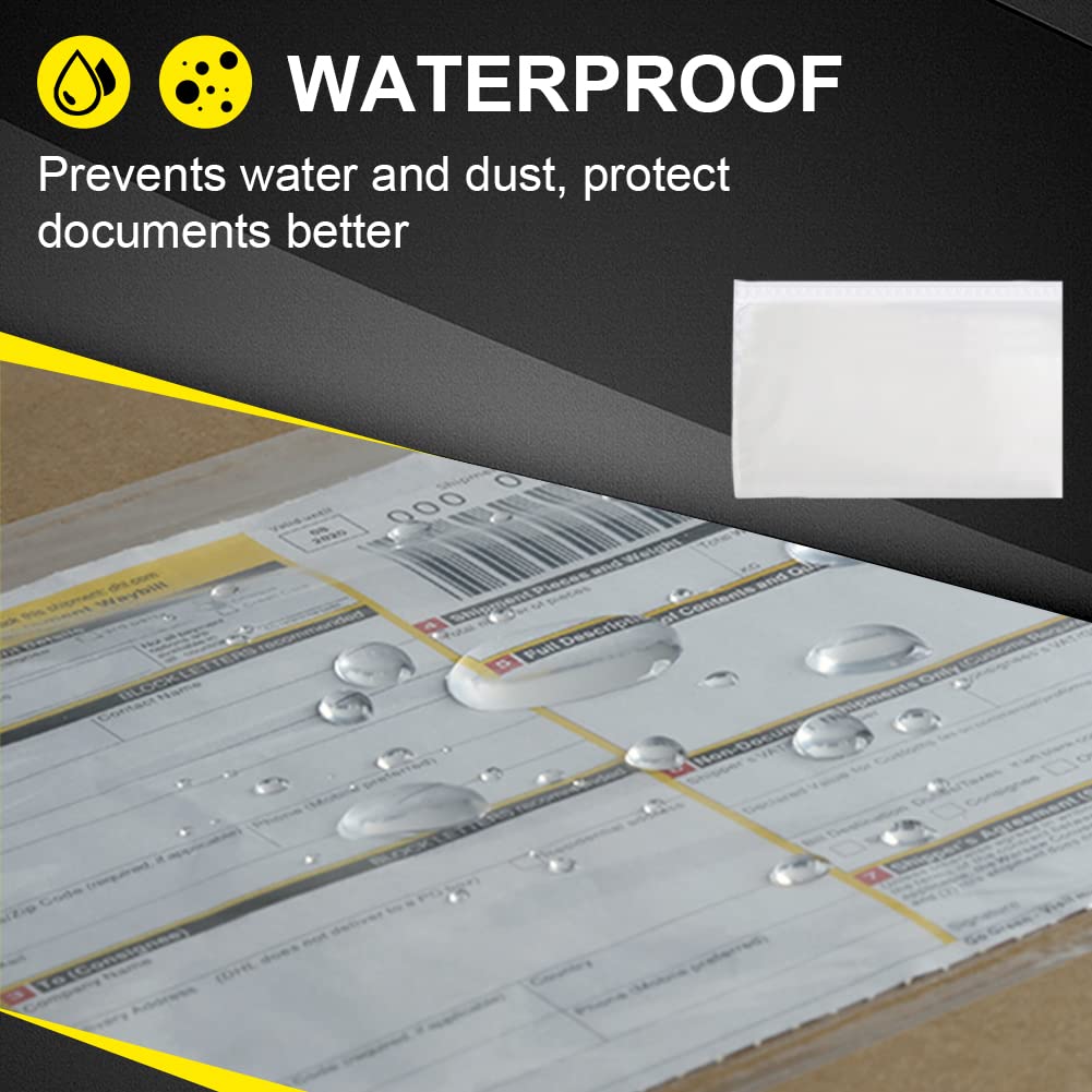 OausTect 6" x 9" Packing Slip Envelope Pouches,Clear Adhesive Top Loading Packing List - 200 Packs, Shipping Label Sleeves