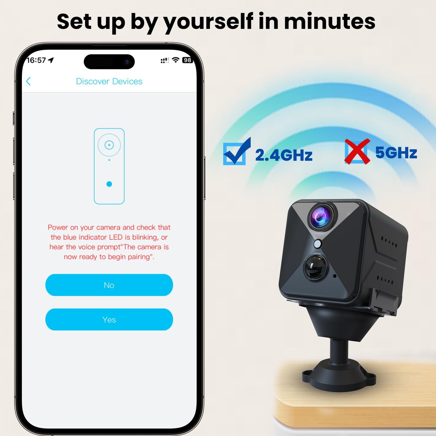 2025 Upgraded Security Camera,4K HD Mini Cam for Home with Night Vision,100 Days Long Battery Life, Motion Detection,Remote Viewing,Wireless Camera for Pet/Baby/Nanny Surveillance