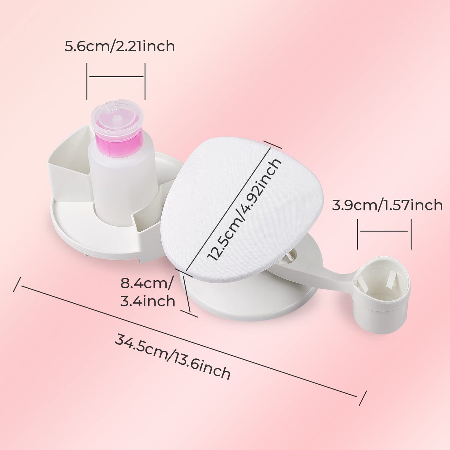 Makartt Nail Gel Polish Nail Design Base Studio Tool with Gel Holders and Multi Angle Rest, Great Support for Nail Salon Home DIY Manicure Pedicure Nail Art