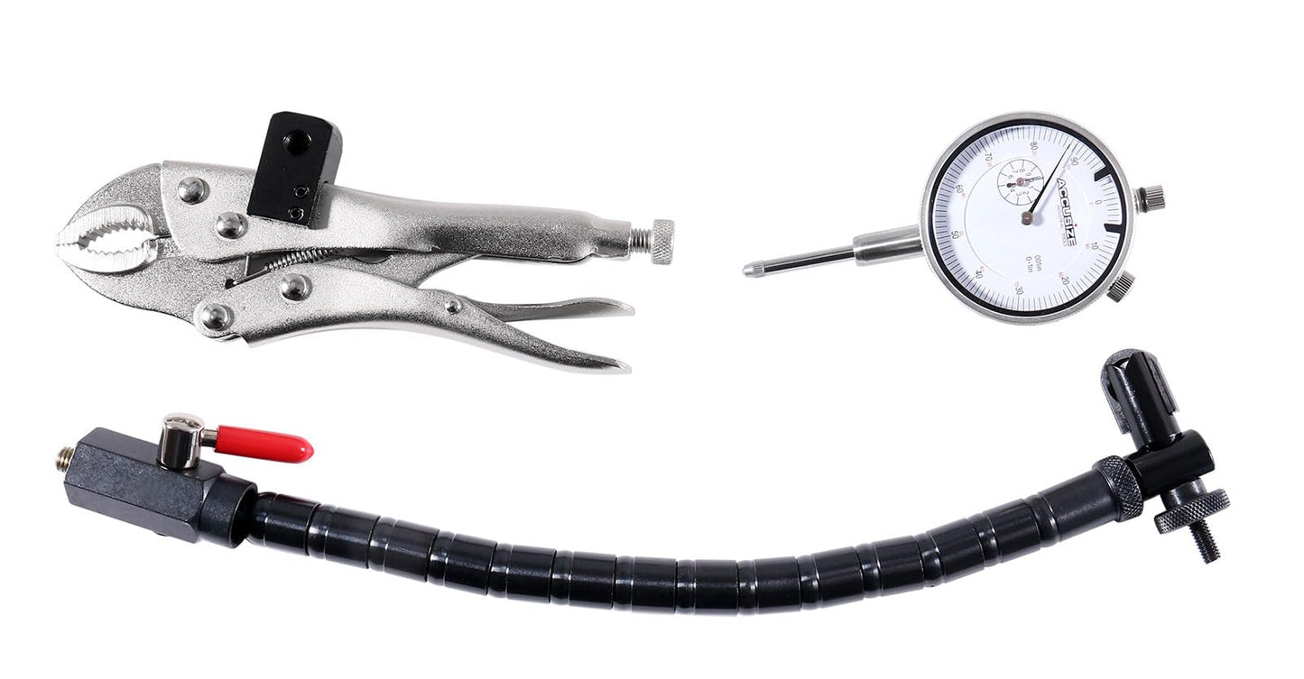 Accusize Industrial Tools Premium Automotive Products - Disc and Rotor/Ball Joint Gage, 1'' x 0.001'' Indicator plus a Flexible Stem Holder, 0510-0916