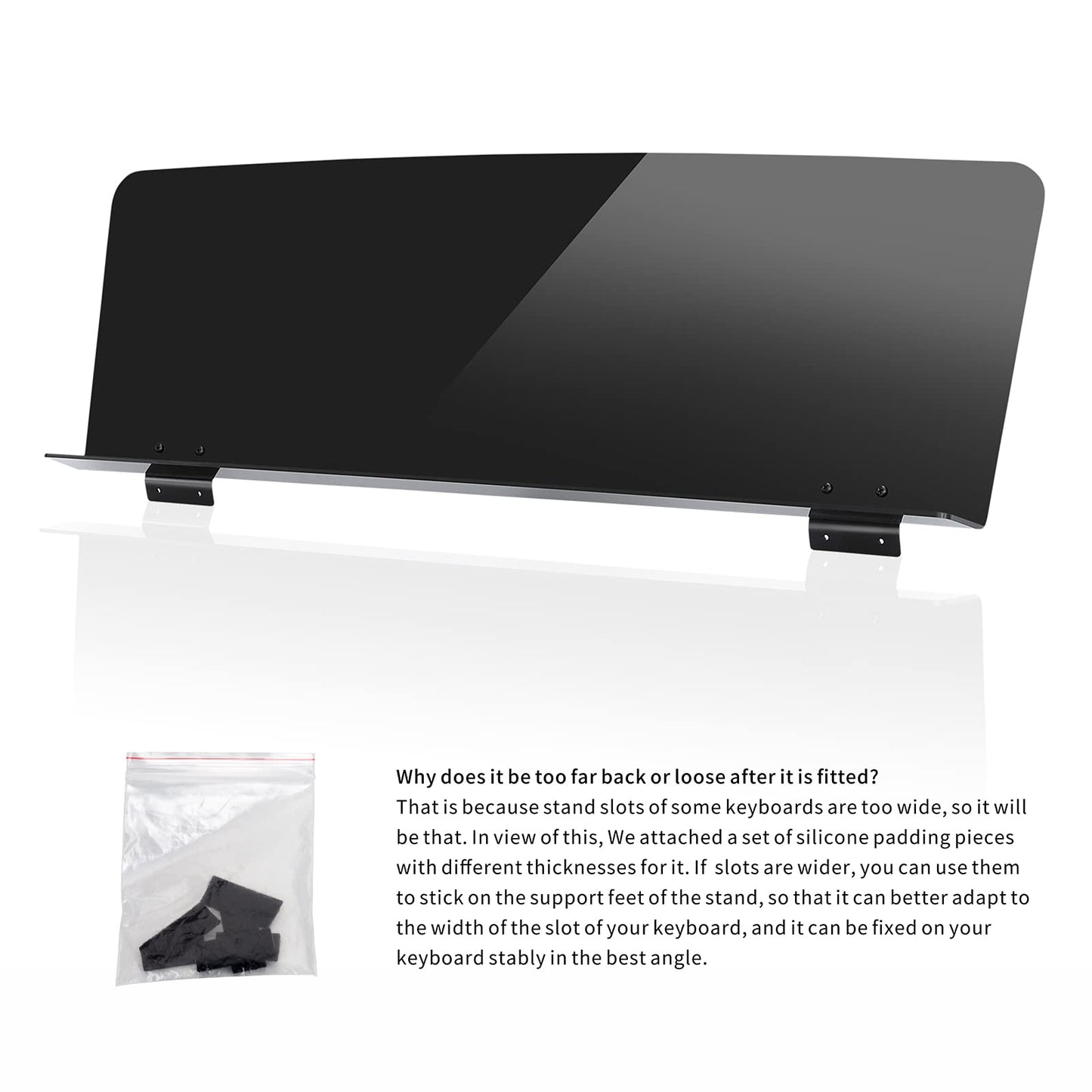ATNEDCVH Sheet music stand compatible for Casio Roland Yamaha P35 P45 P48 P105 P115 P121 P125 P128 KB/PSR/PSR-E/PSR-S/YPT/EW/NP/KBP/DGX series electronic digital keyboard piano (Black)