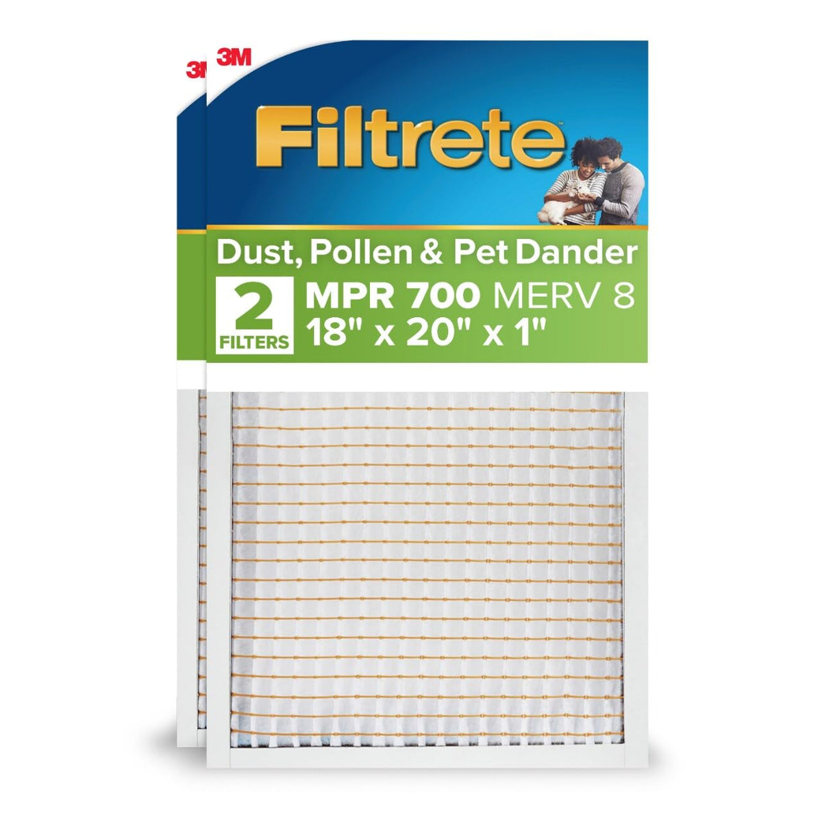 Filtrete MPR 700 Electrostatic Air Filter 745-2PK, 18 x 20 x 1 in (45.7 cm x 50.8 cm x 2.5 cm)