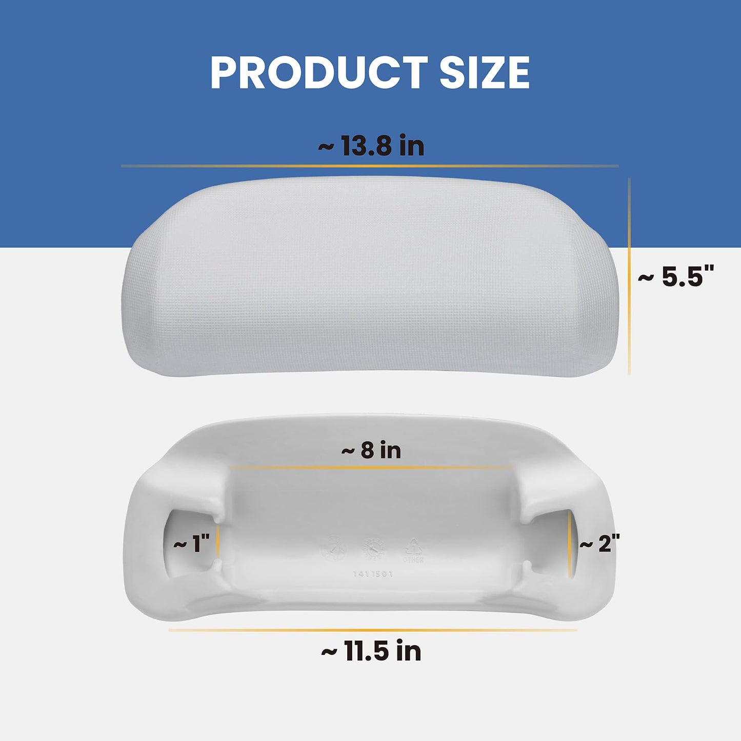 2 Pack 77228 Pillow Replacement for Hot Spring Highlife Range 2014-2022,Hot Tub Head Rest Pillows Fits Aria,Envoy,Grandee, Jetsetter,Jetsetter LX,Prodigy,Sovereign,Triumph & Vanguard,Spa Neck Pillow