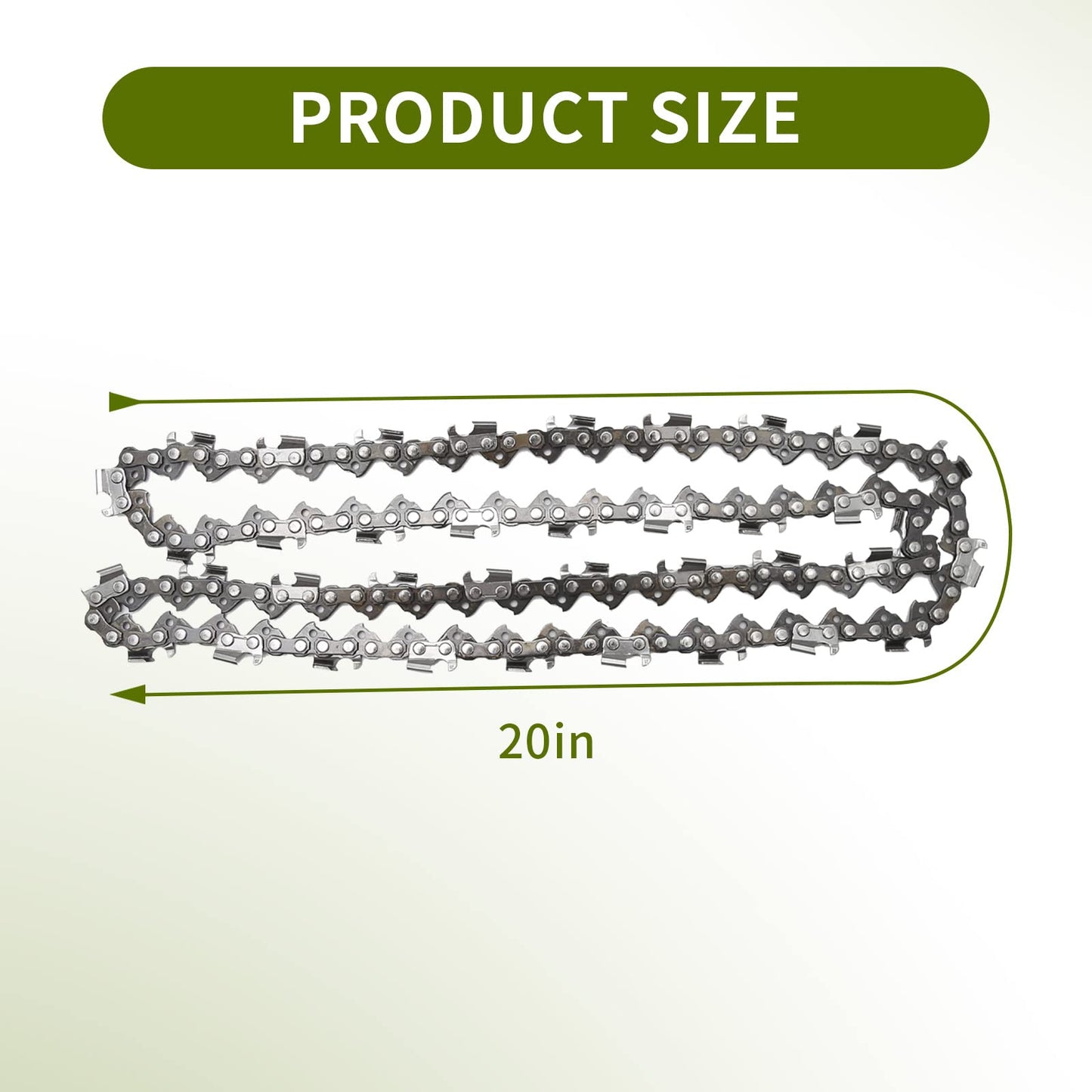 Anxingo 3 Pack 20" Chainsaw Chain 325" Pitch .058" Gauge 76DL Replacement for Blue Max 53543 8901 8902 Replacement for Husqvarna Stihl Poulan Craftsman Chainsaws