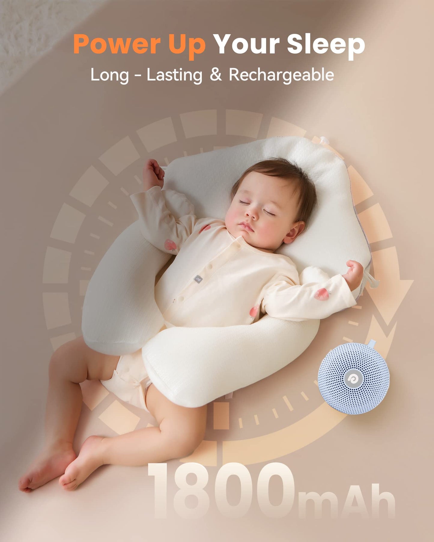 Dreamegg White Noise Machine - Portable Sound Machine for Baby Kid Adults with Powerful Battery, 21 Nature Sounds, Lullabies, White Noise, Rechargeable Sound Machine for Home Travel Nursery Gift-Blue
