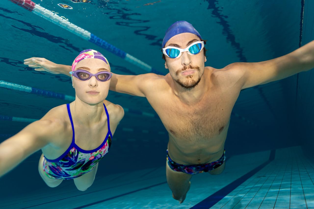 Arena Unisex Adult The One Swim Goggles for Men and Women Watertight Fit Orbit-Proof Seals Anti-Fog Coated Mirror Lens, Blue/White/Black