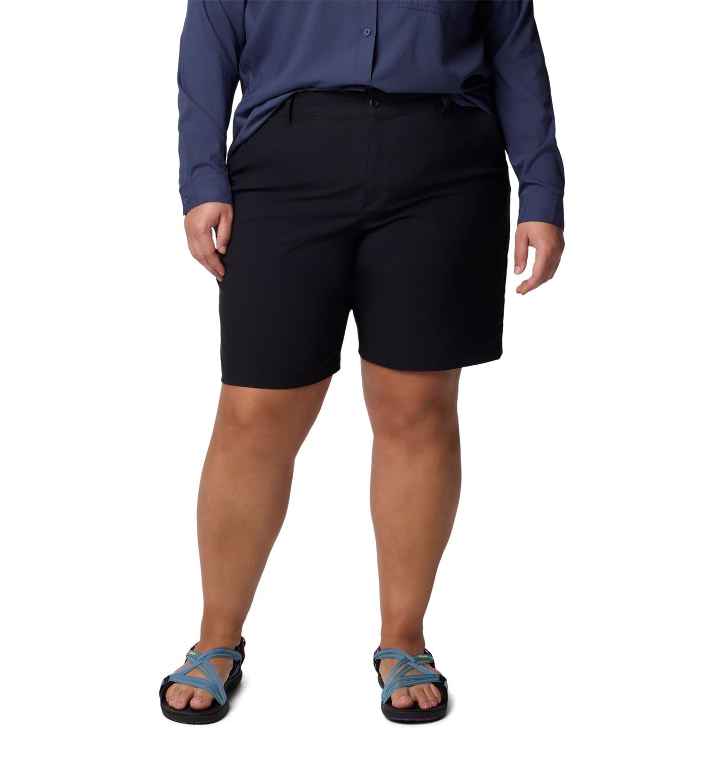 Columbia Women's Leslie Falls Long Short II, Black, 12 9