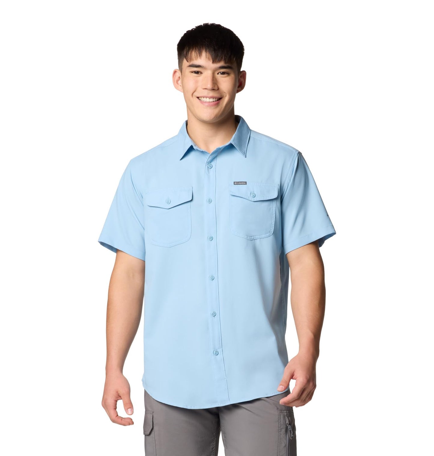 Columbia Men's Utilizer II Solid Short Sleeve Shirt, Ripple Blue, X-Large