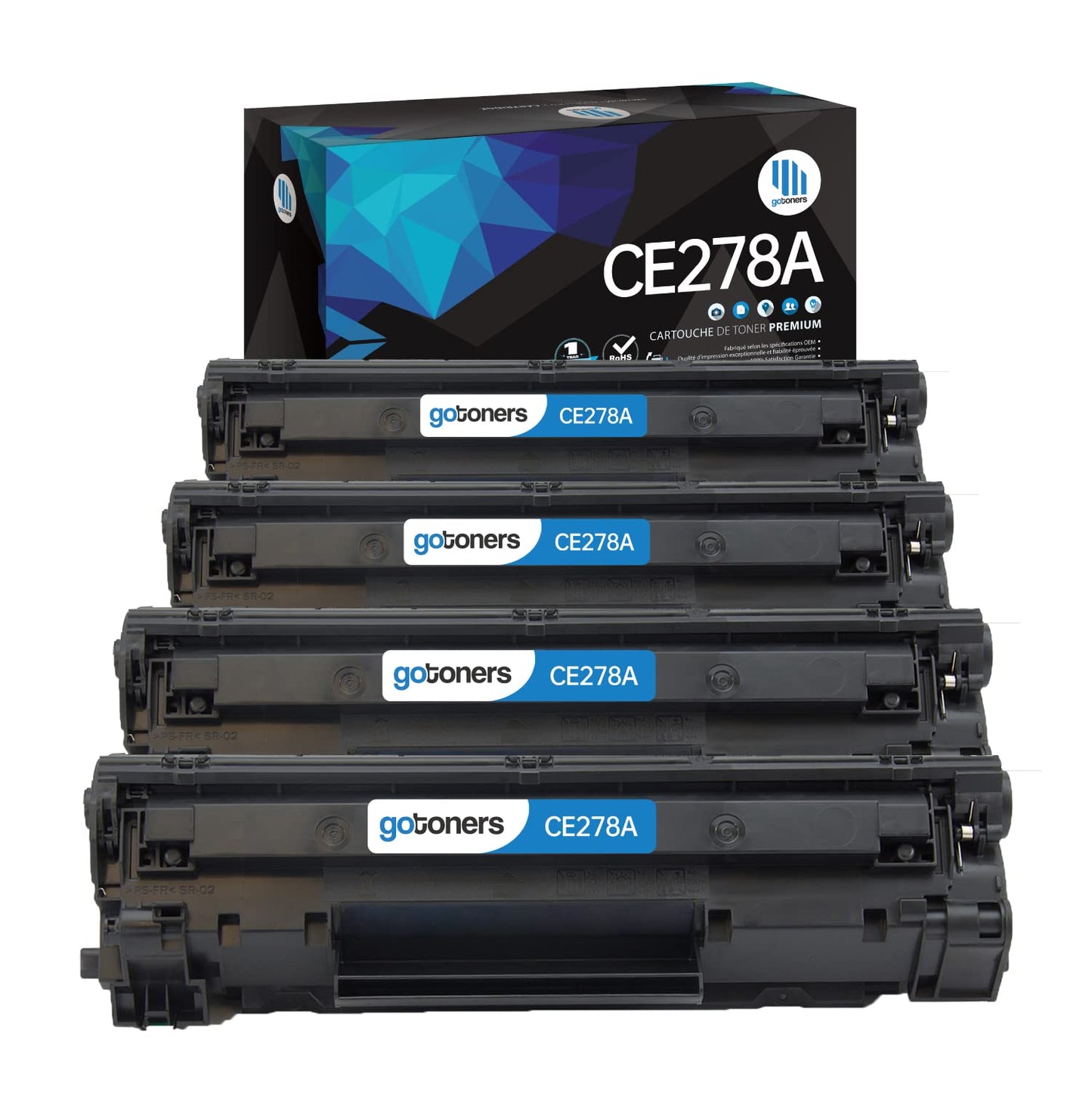 Gotoners 4-Pack Compatible Toner HP 78A CE278A for HP LaserJet M1536 MFP M1536DNF P1560 P1566 P1606 P1606DN