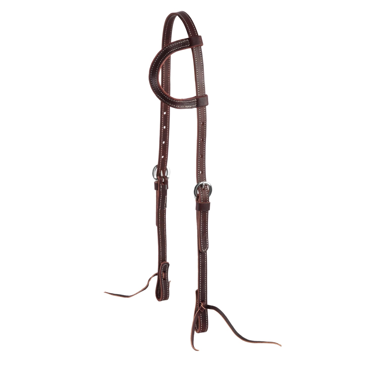 Weaver Leather Latigo Leather Flat Sliding Ear Headstall Burgundy,One Size