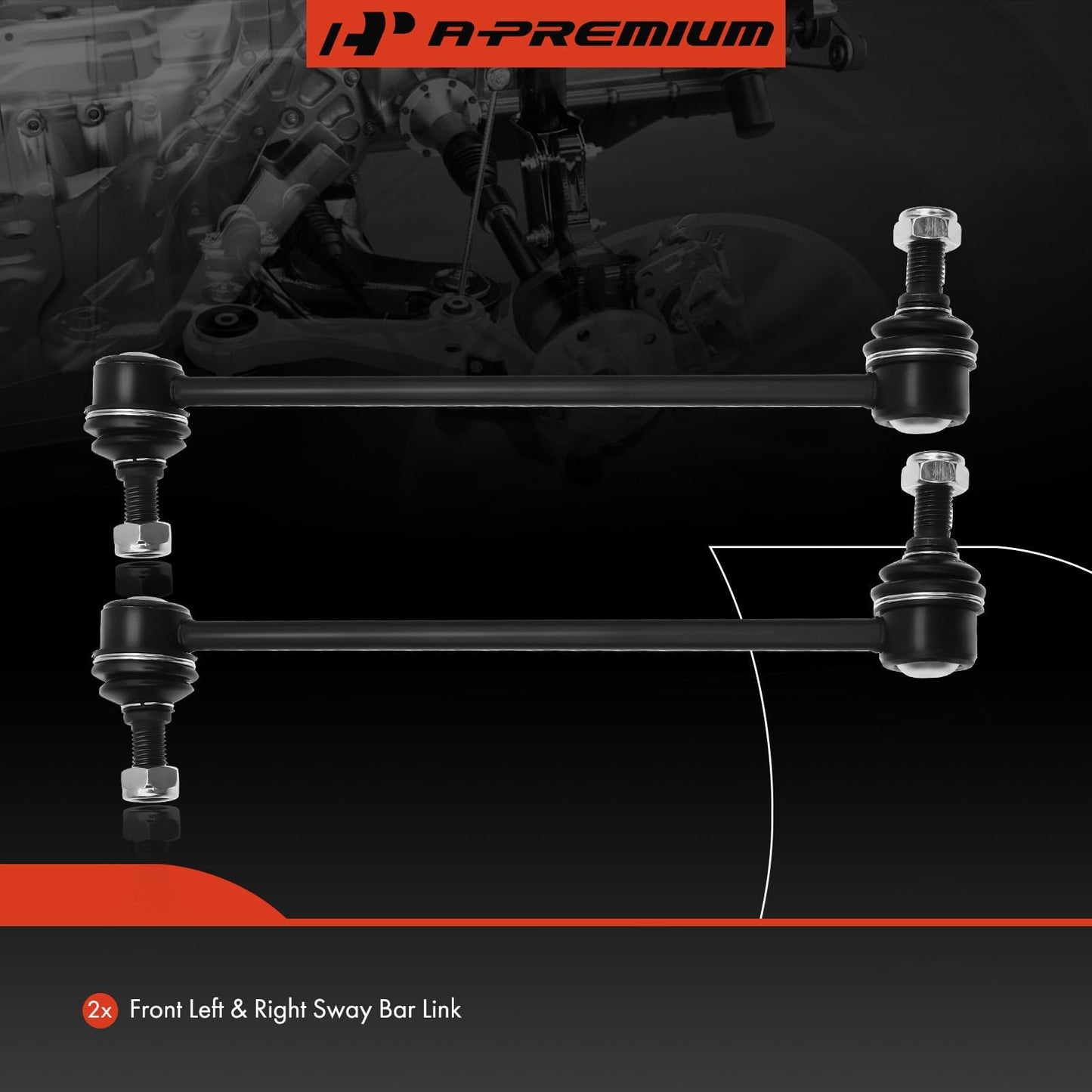 A-Premium 2 x Front Sway Bar Links Stabilizer Bar Links, Compatible with Toyota & Lexus - 2001-2019 - Camry Highlander Venza Solara & RX330 RX350 RX350L RX400h RX450h RX450hL ES300 ES330