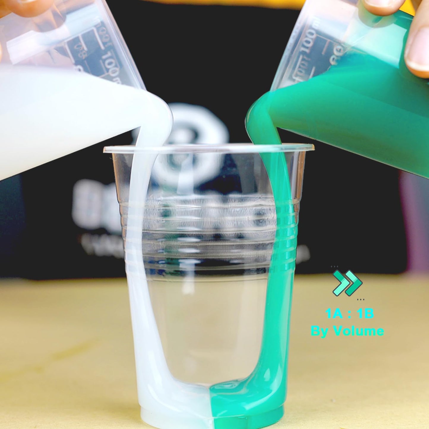 BBDINO Super Elastic Silicone Mold Making Kit 70.6 Oz, Liquid Silicone for Mold Making, 1:1 Mixing by Volume Ideal for Casting 3D Resin Molds| Silicon Molds Jade Green