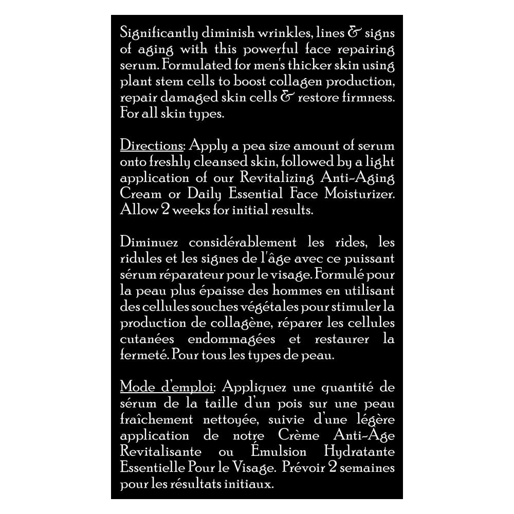 Brickell Men's Anti Aging Vitamin C Serum For Face, Repairing Night Face Serum for Men, Natural and Organic Hyaluronic Acid Serum For Face to Diminish Wrinkles and Reduce Redness, 30ml, Unscented