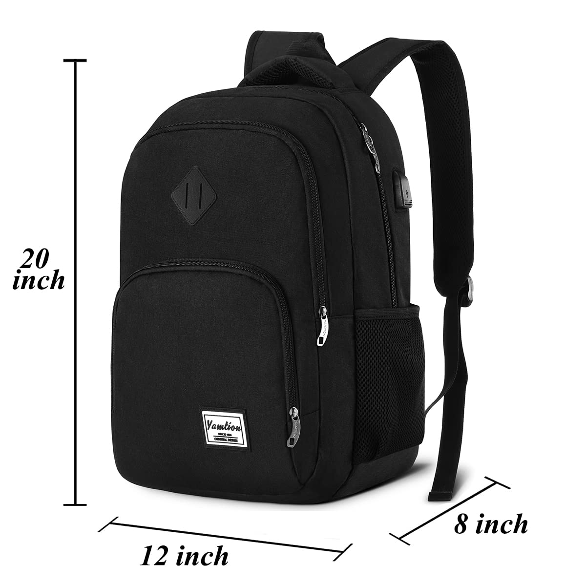 17.3 Inch Backpack for Men and Women,School Backpack for Teenager,Laptop Bookbag with USB Charging port for Business Work College Travel Trip